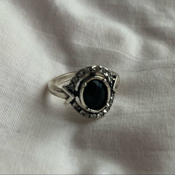 ✨glittery black/silver ring✨ - Picture 2 of 2